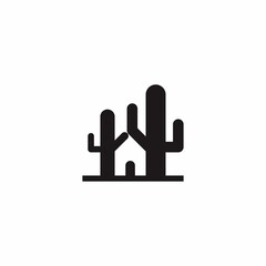 real estate logo home cactus