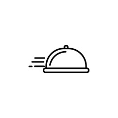 Food delivery line icon vector