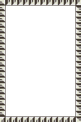 black and white frame with clipping path