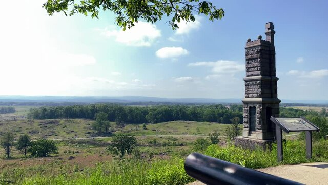 American Civil War Cannon, view from Little Round Top, Gettysburg battlefield