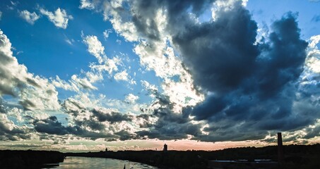 Fototapeta na wymiar Sunset over the Missouri River