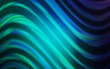 Obraz premium Light Blue, Green vector pattern with night sky stars.