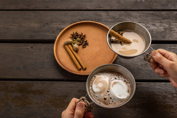 スパイスミルクティー　チャイ　 Milk Tea with Spices (Chai)