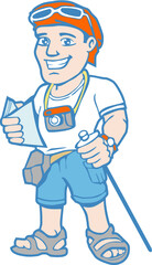 traveller vector illustration