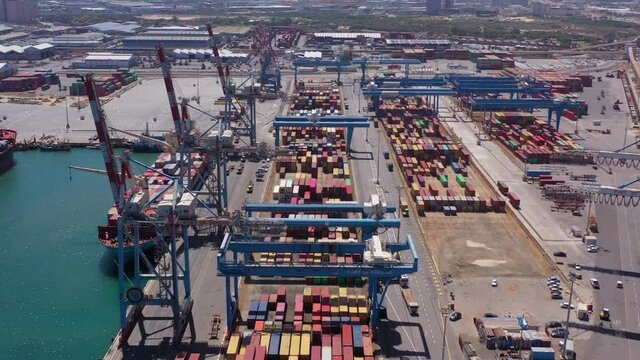 Aerial view over Ashdod Port, Ships and containers
Ashdod Harbor, Drone view, Ashdod/Israel/june/14,2020
