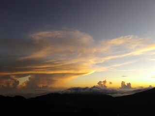 sunset over the city
