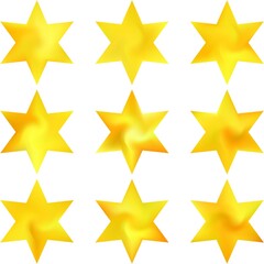 Kit of hexagram blurred backgrounds.