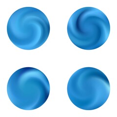 Set with mesh colorful round backgrounds.