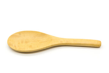 Wooden​ ladle isolated on​ white background