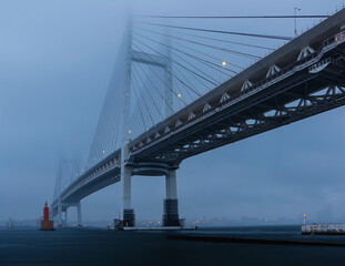 Fototapeta na wymiar Yokohama Bay Bridge