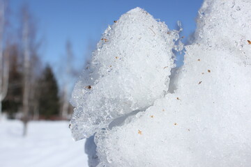 Melting spring snow
