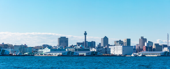 Fototapeta premium (神奈川県ｰ風景パノラマ)横浜ベイエリア風景５