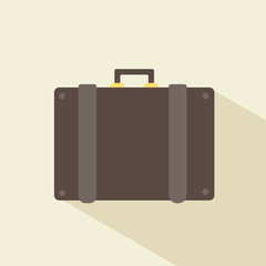 Vintage travel suitcases, Suitcase icon. Flat design style modern vector illustration. Isolated on stylish color background. Flat long shadow icon. Elements in flat design.  Tourist elements design. 