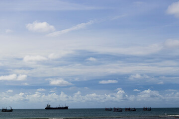 Beautiful scenery of panoramic and sea background