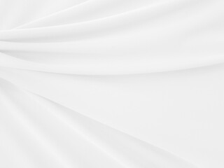 White silk satin background smooth texture background. The fabric is a light gray shining wave.