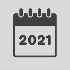 Vector icon calendar year 2021, icon of the year