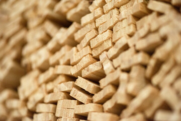 macro shot of pine slat pieces abstract wooden pattern