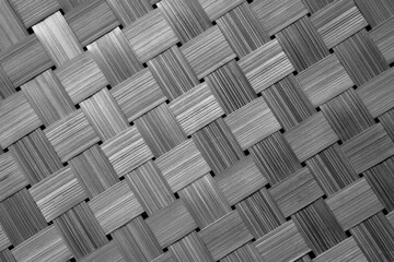 Asian style of bamboo weave pattern for background and texture in black and white