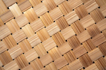 Asian style of bamboo weave pattern for background and texture