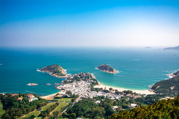 Shek O as viewed from the trail of Dragon's Back in Hong Kong
