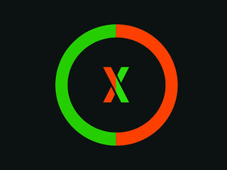 Capital letter X vector image