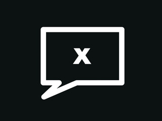 Capital letter X vector image