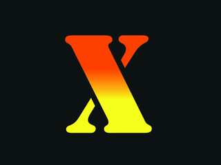 Capital letter X vector image