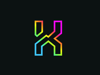 Capital letter X vector image