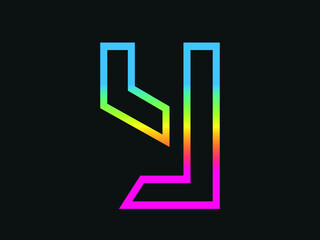 Capital letter Y vector image