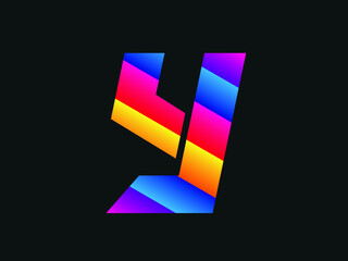 Capital letter Y vector image