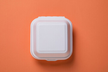 Bio-degradable burger box with no label, blank cardboard packaging for hamburger sandwich