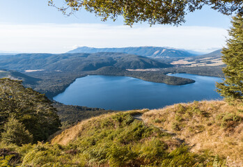 Fototapeta na wymiar aerial view of lake Rotoiti in Nelson Lakes National Park, South Island, New Zealand