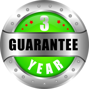 3 Year Guarantee stamp vector logo images, Guarantee vector stock photos, Guarantee vector illustration of logo