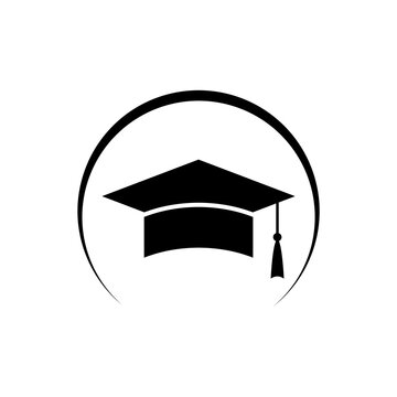 Graduation Cap Icon Isolated On White Background