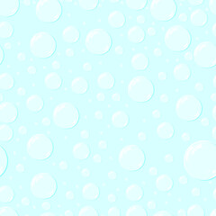 water drops on blue background with place for text 