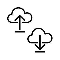 download and upload icon vector template