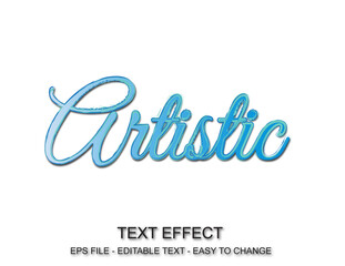 Editable text effect style