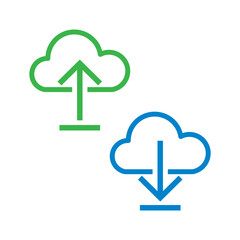 download and upload icon vector template