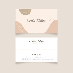 Modern abstract triad colors business card design template