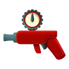 Pnemautic air compressor icon. Cartoon of pnemautic air compressor vector icon for web design isolated on white background