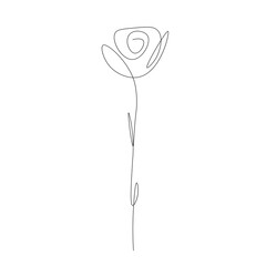 Rose flower icon on white background, vector illustration
