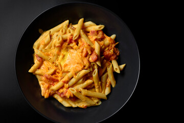vegetarian pasta with cheese and ginger