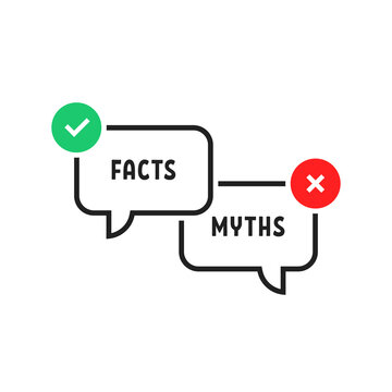 facts vs myths simple popup bubble