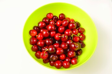 cherries in a bowl