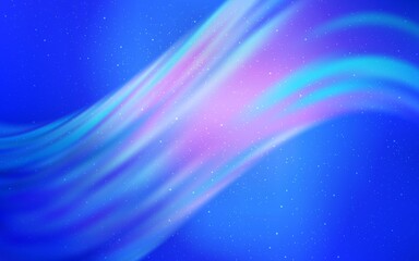 Obraz premium Light BLUE vector background with galaxy stars.