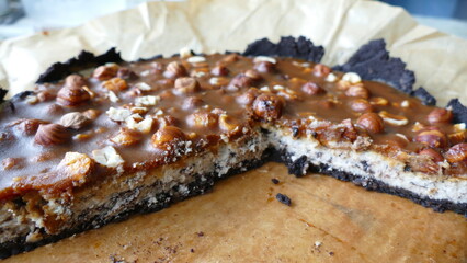 hazelnut cheesecake made at home