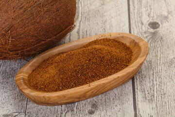Coconut brown sugar in the bowl