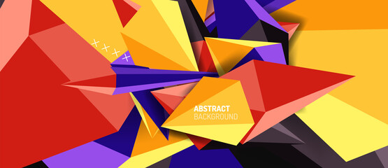 Trendy simple triangle abstract background, dynamic motion concept. Vector Illustration For Wallpaper, Banner, Background, Card, Book Illustration, landing page