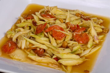 Green mango salad with seafood