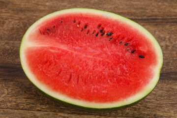 Ripe sweet juicy Half watermelon